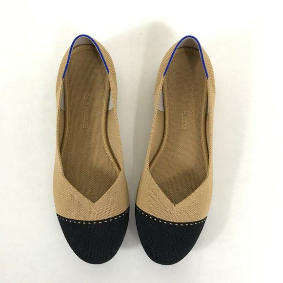 Rothy's The Flat in Camel Captoe Women's Size 12 Slip On Ballet Round Toe Summer - Picture 3 of 13